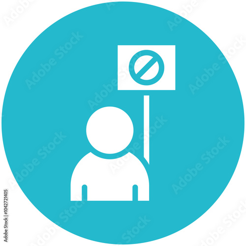 Boycott vector icon illustration of Protesting and Civil Disobedience iconset.