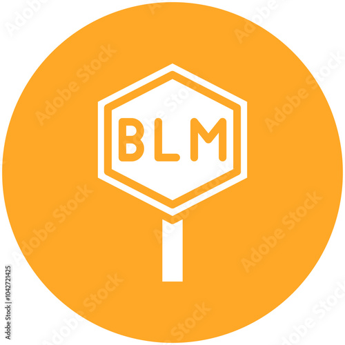 Black Lives Matter vector icon illustration of Protesting and Civil Disobedience iconset.