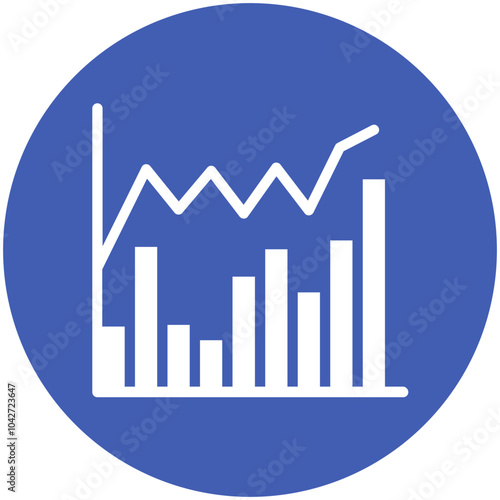 Statistical Graph vector icon illustration of Business & Economy iconset.