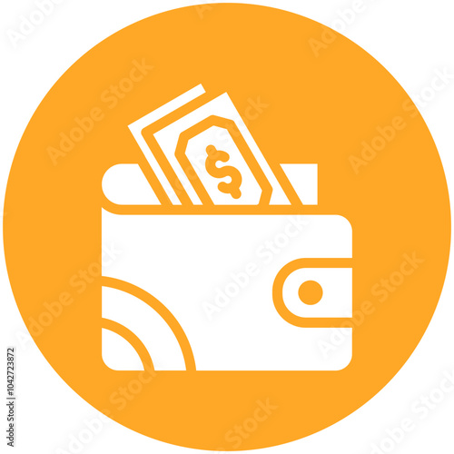 Money in Wallet vector icon illustration of Business & Economy iconset.