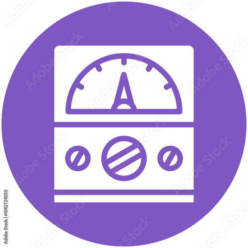 Ammeter vector icon illustration of School iconset.
