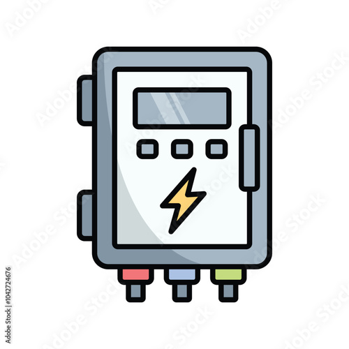 fuse box icon vector design template simple and clean