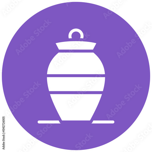 Cremation vector icon illustration of Funeral iconset.