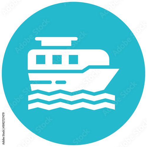 Boat vector icon illustration of Coastline iconset.