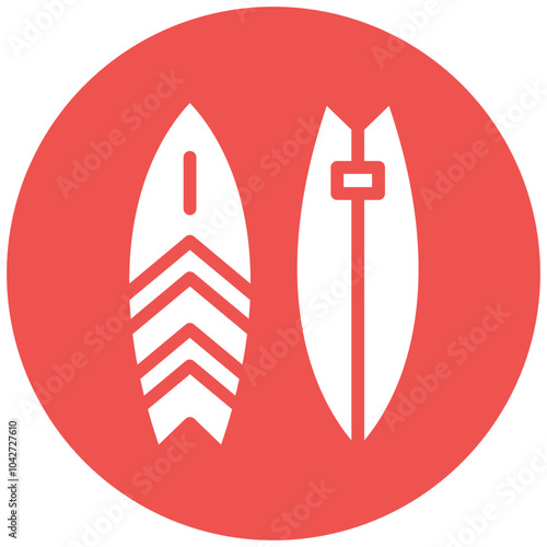 Surfboard vector icon illustration of Coastline iconset.