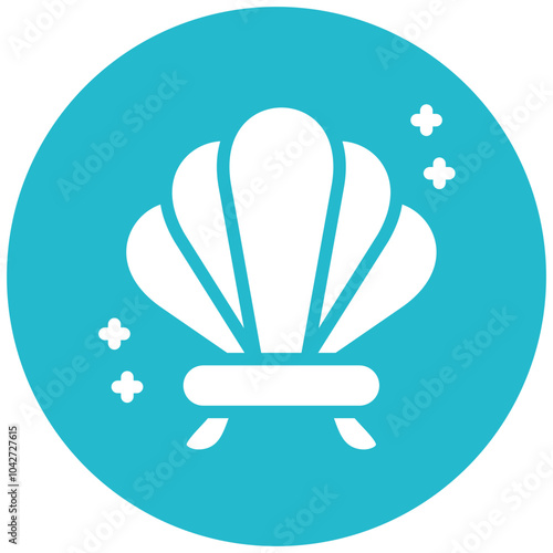 Seashell vector icon illustration of Coastline iconset.