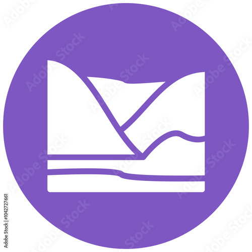 Sand Ripples vector icon illustration of Coastline iconset.