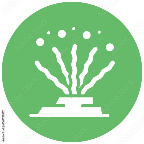 Seaweed vector icon illustration of Coastline iconset.