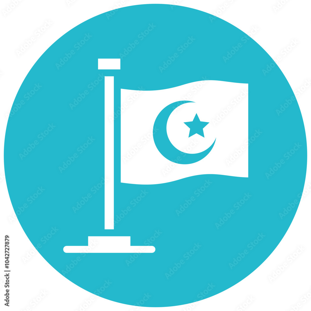 Flag vector icon illustration of Hajj Pilgrimage iconset. Flag vector icon illustration of Hajj Pilgrimage iconset.