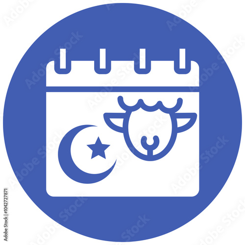 Eid al-Adha vector icon illustration of Hajj Pilgrimage iconset.