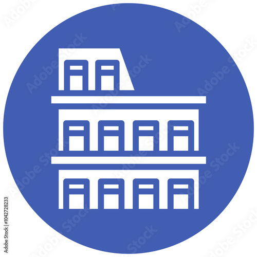 Colosseum vector icon illustration of Italy iconset.