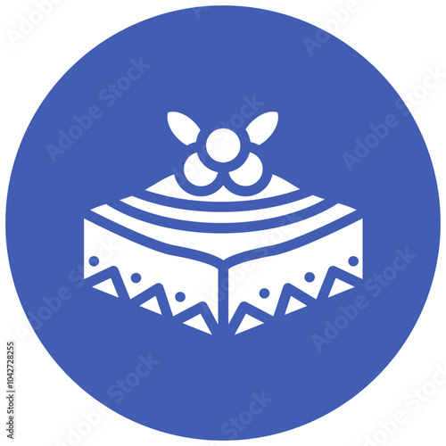 Tiramisu vector icon illustration of Italy iconset.