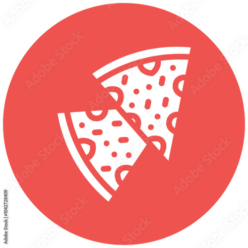 Pizza Slice vector icon illustration of Italy iconset.