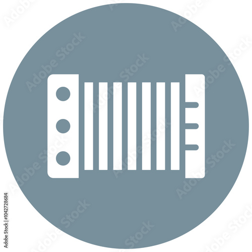 Accordion vector icon illustration of Festa Junina iconset.
