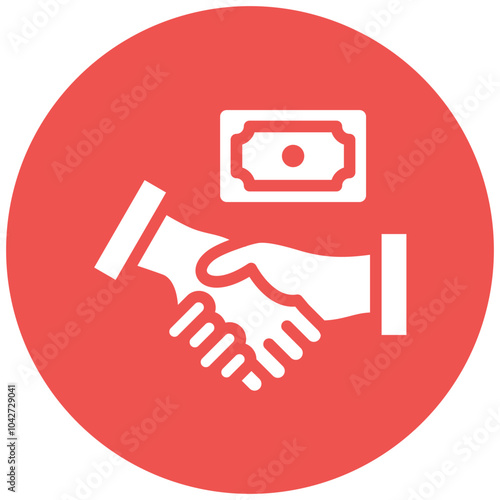 Bribe Handshake vector icon illustration of Corruption iconset.