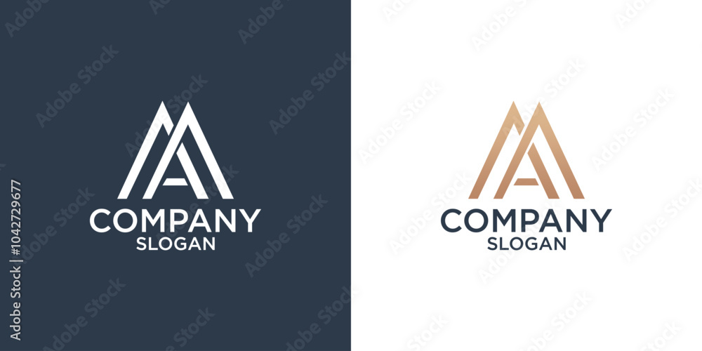 letter A abstract monogram logo design vector letter A abstract monogram logo design vector