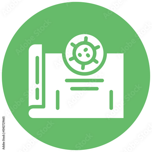 Outbreak Map vector icon illustration of Infectious Diseases iconset.