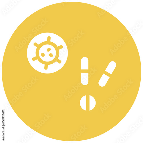 Antiviral Medication vector icon illustration of Infectious Diseases iconset.