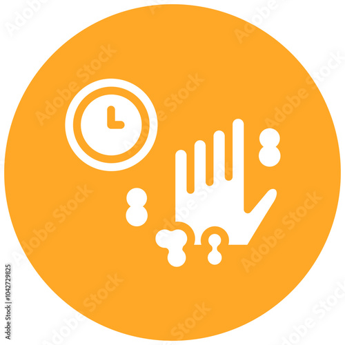 Handwashing Timer vector icon illustration of Infectious Diseases iconset.