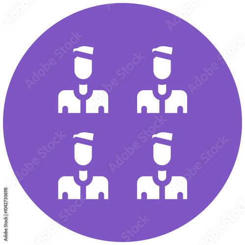 Squad vector icon illustration of Friendship iconset.