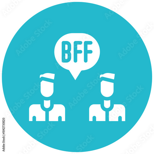 Best Friend Forever vector icon illustration of Friendship iconset.