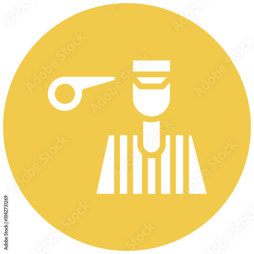 Referee vector icon illustration of Rugby iconset.
