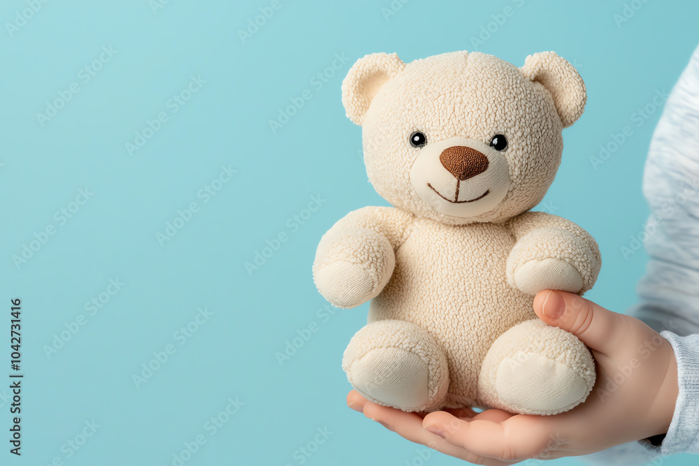 Obraz premium Adorable plush teddy bear a perfect gift for children and a sweet companion for all ages