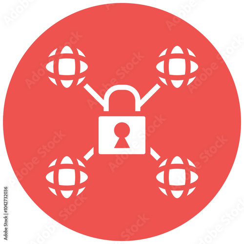 Network Access Control vector icon illustration of Networking iconset.