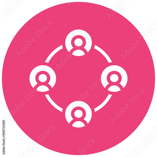 Socializing vector icon illustration of Networking iconset.