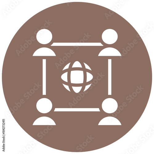 Relationships vector icon illustration of Networking iconset.