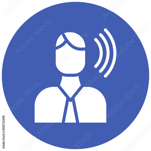 Listening vector icon illustration of Leadership iconset.