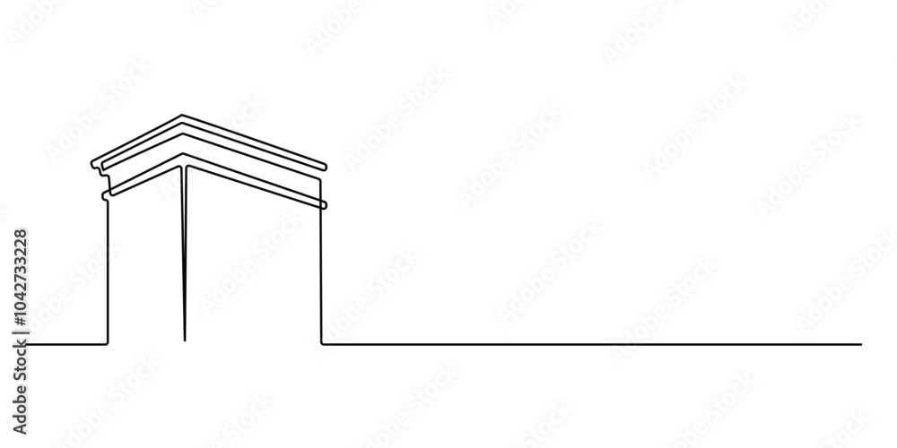one continuous line drawing of chimney.one line drawing of chimney.single line vector illustration.isolated white background one continuous line drawing of chimney.one line drawing of chimney.single line vector illustration.isolated white background