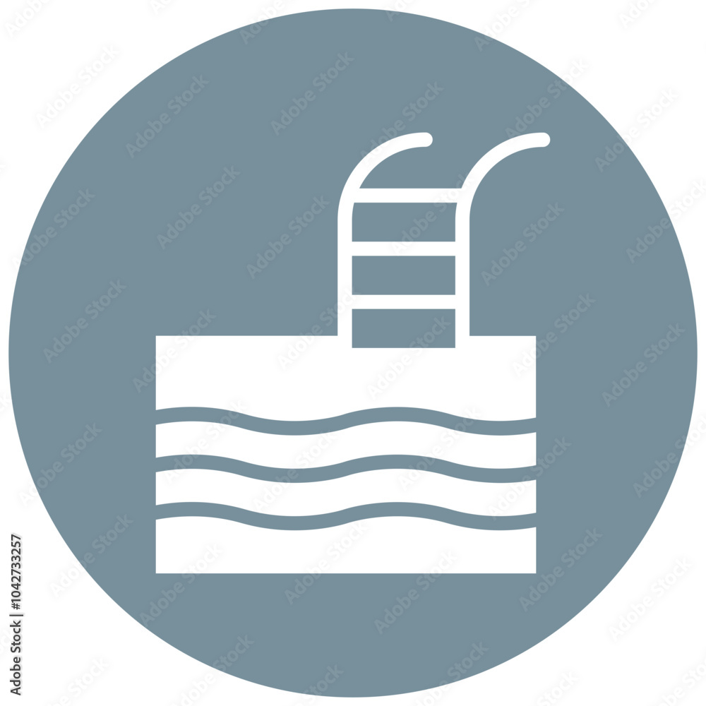 Fototapeta premium Swimming Pool vector icon illustration of Outdoor Fun iconset.