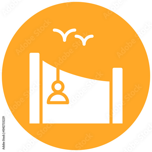 Zip Line vector icon illustration of Outdoor Fun iconset.