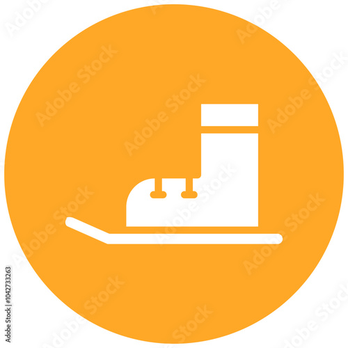 Snowshoes vector icon illustration of Outdoor Fun iconset.