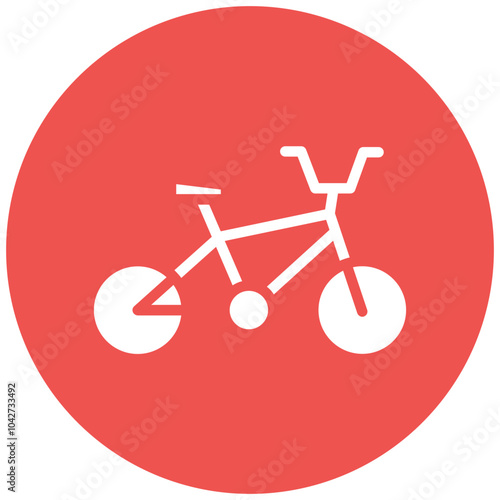 Bmx Bike vector icon illustration of Outdoor Fun iconset.