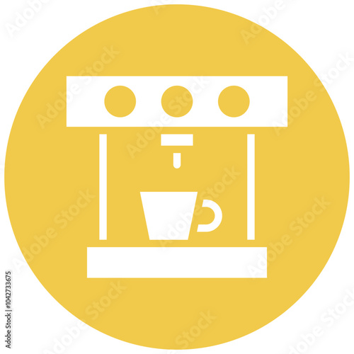 Cleaning Coffee Maker vector icon illustration of Cleaning and Dusting iconset.