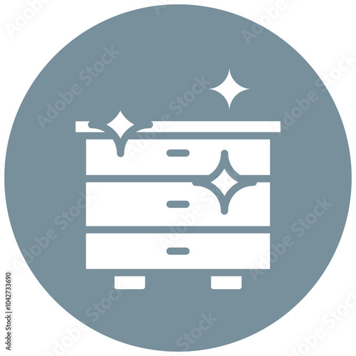 Cleaning Drawers vector icon illustration of Cleaning and Dusting iconset.