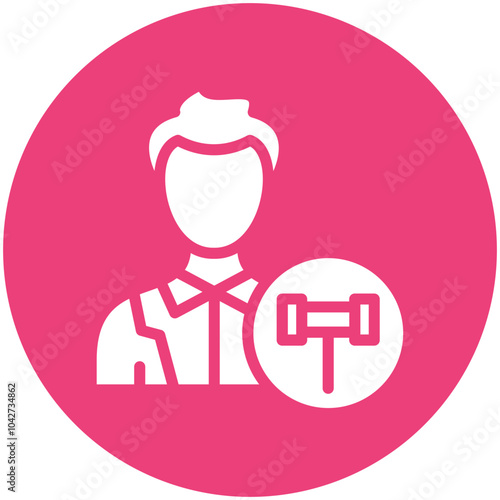 Public Defender Male vector icon illustration of Law & Legislation iconset.