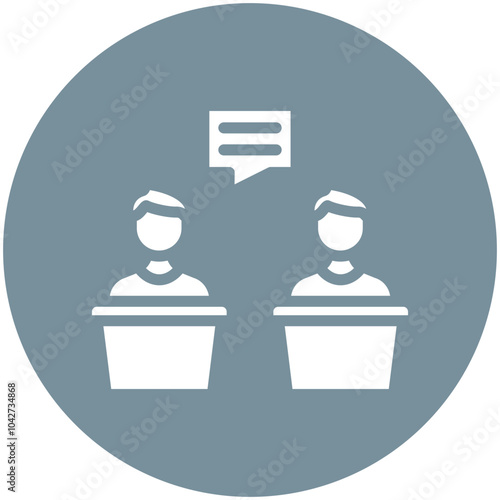Public Debate vector icon illustration of Law & Legislation iconset.