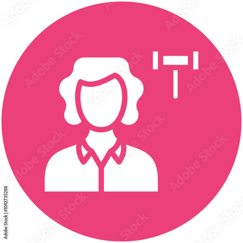 Judge Female vector icon illustration of Law & Legislation iconset.