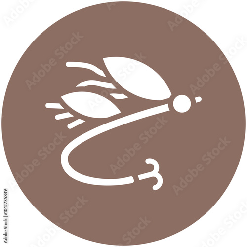 Fly-Fishing vector icon illustration of Fishing iconset.