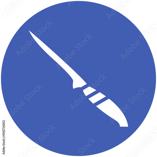 Fillet Knife vector icon illustration of Fishing iconset.