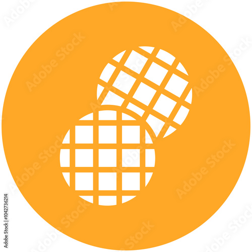 Waffle vector icon illustration of Street Food iconset.