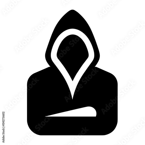 Mastering Shadows: The Black Style Icon Vector of an Assassin Character, a Captivating Silhouette Design That Embodies Art and Mystery  