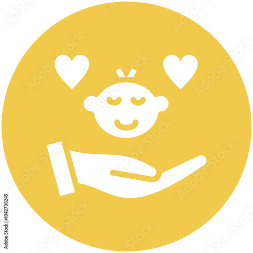 Child Caretaker vector icon illustration of Gig Economy iconset.