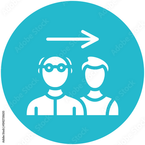 Generation Gap vector icon illustration of Generation Gap iconset.