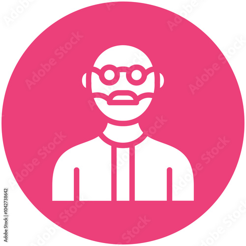 Elderly Man vector icon illustration of Generation Gap iconset.