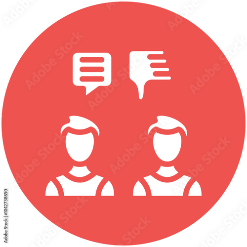 Disrespect vector icon illustration of Generation Gap iconset.