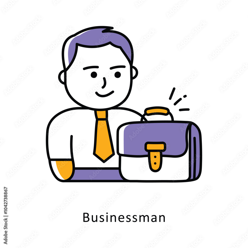Busniessman Filled Outline isometric stock illustration. EPS File stock illustration Busniessman Filled Outline isometric stock illustration. EPS File stock illustration